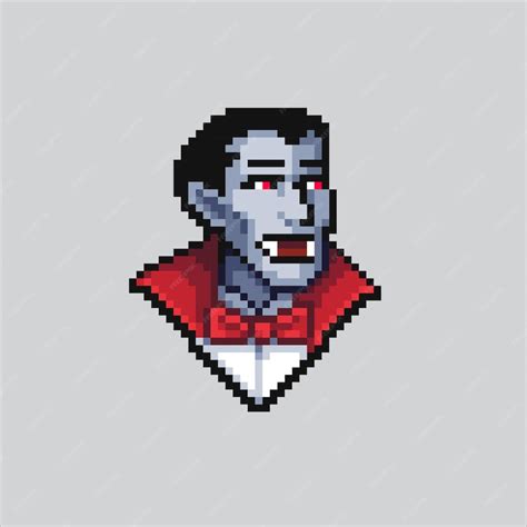 Premium Vector | Pixel art illustration vampire pixelated vampire scary ...