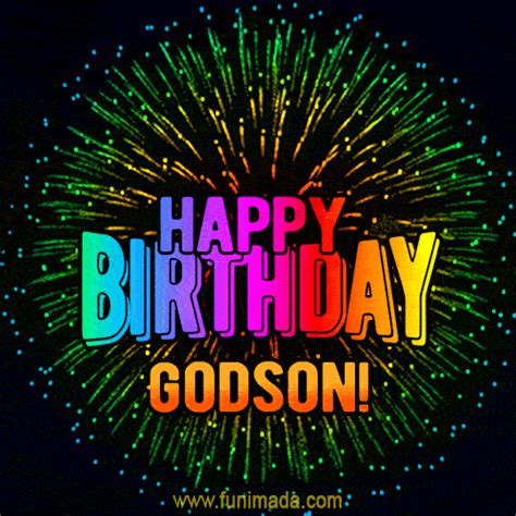 New Bursting with Colors Happy Birthday Godson GIF and Video with Music ...