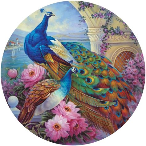 Peacock Jigsaw Puzzles For Adults - Absolutely Beautiful! | Round jigsaw puzzles, Shaped jigsaw ...