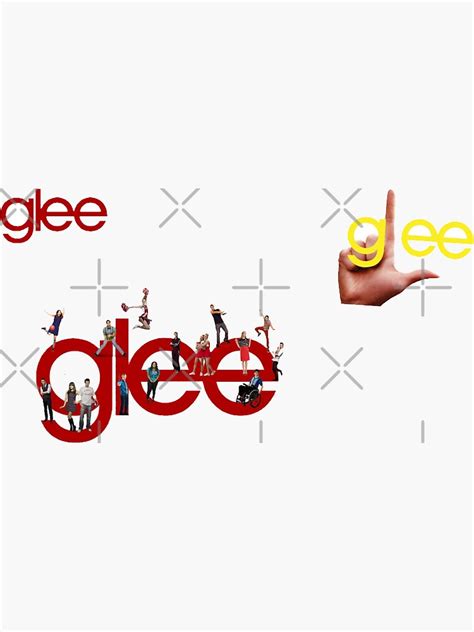 "GLEE LOGO STICKER SET (3)" Sticker for Sale by owengarcia22 | Redbubble