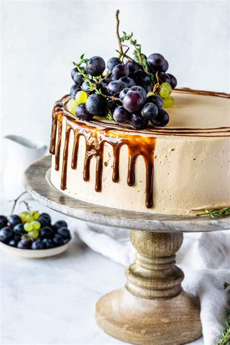 Grape Cake with Balsamic Caramel Swiss Meringue Buttercream - Pies and ...