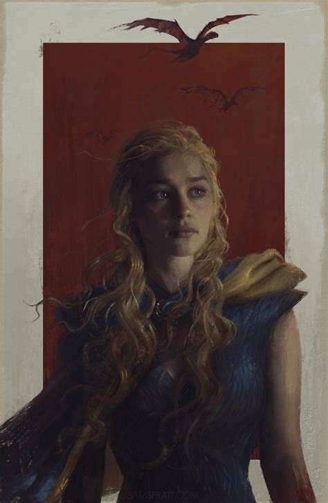 Gorgeous Game of Thrones Painting – Daenerys by Sam Spratt