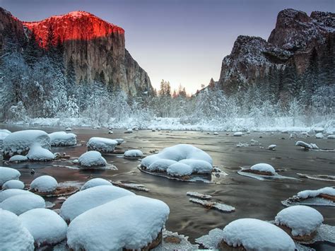 Yosemite National Park Winter Scenery Wallpapers - Wallpaper Cave