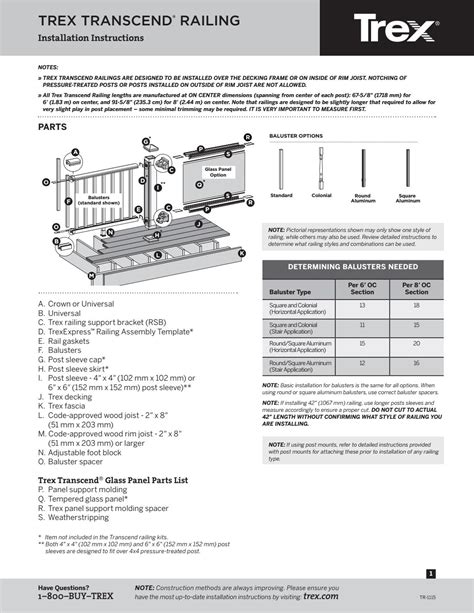 Trex Transcend Railing Installation Guide 2016 by TimberTown - Issuu