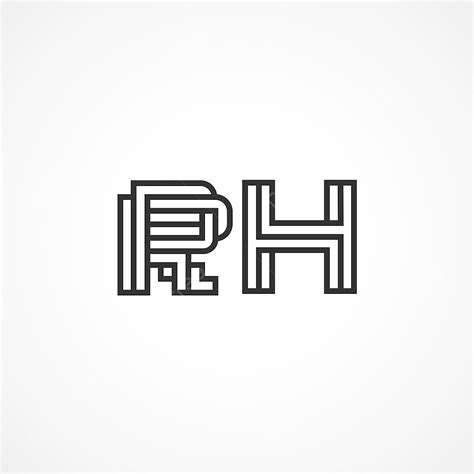 Initial Letter Vector Hd Images, Initial Letter Rh Logo Template, Abstract, Logo, Template PNG ...