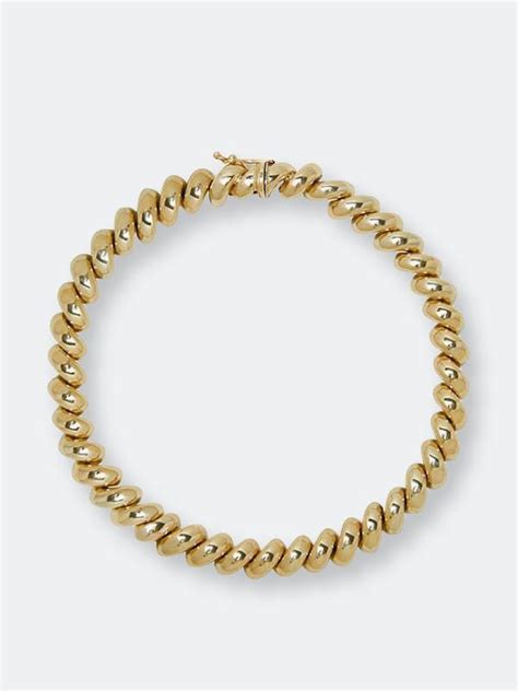 ANINE BING Gold Spiral Bracelet - Gold | Gold bracelet, Bracelets, Gold