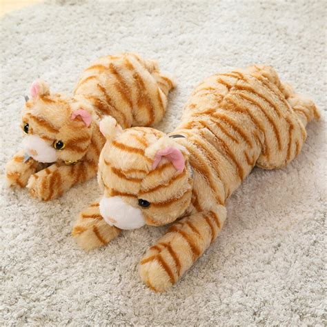 Lying Cat Stuffed Animal Soft Realistic Baby Cats Plush Toys