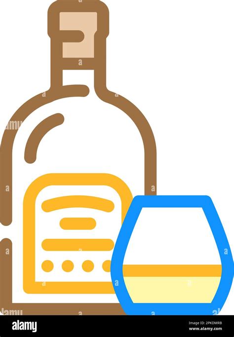 rum glass bottle color icon vector illustration Stock Vector Image ...