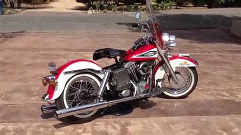 1970 Harley Davidson FLH Running - YouTube