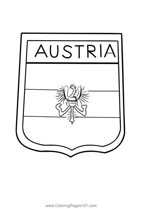 Austria Flag Coloring Page for Kids - Free Austria Printable Coloring Pages Online for Kids ...