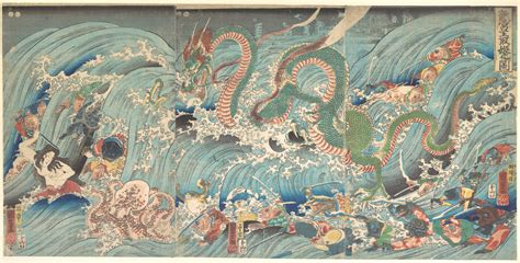 Utagawa Kuniyoshi: Recovering the Stolen Jewel from the Palace of the Dragon King - Metropolitan ...