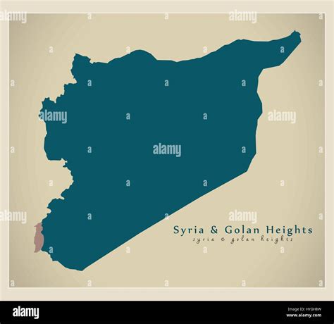 Modern Map - Syria with golan heights SY Stock Vector Image & Art - Alamy