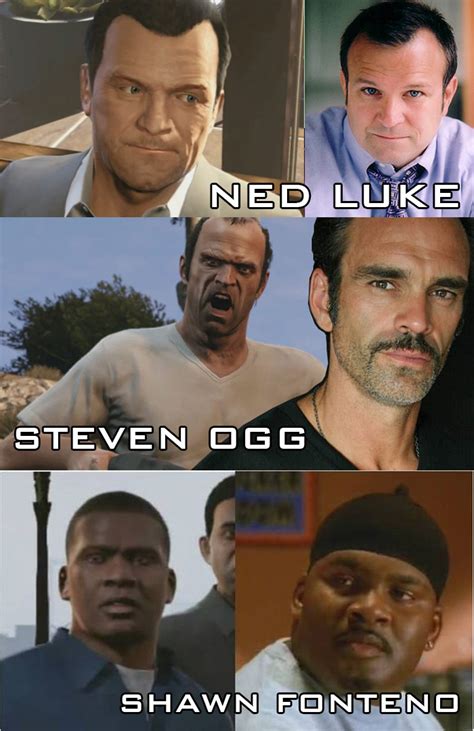 The voice actors (and faces) of GTA V : r/gaming