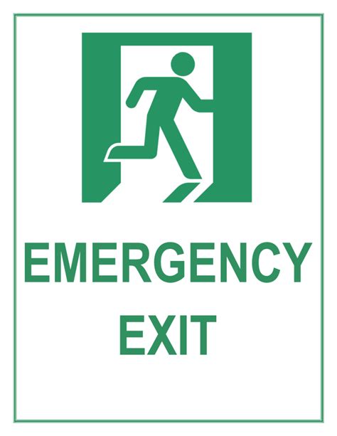 Emergency Exit Sign