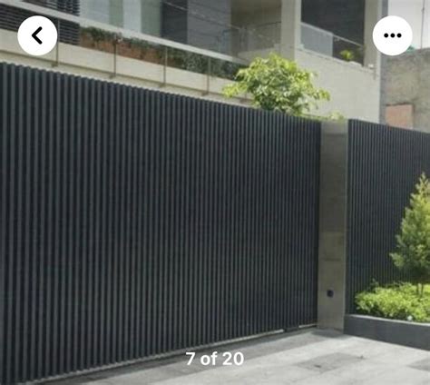 Modern Black Fence with House Gate Design