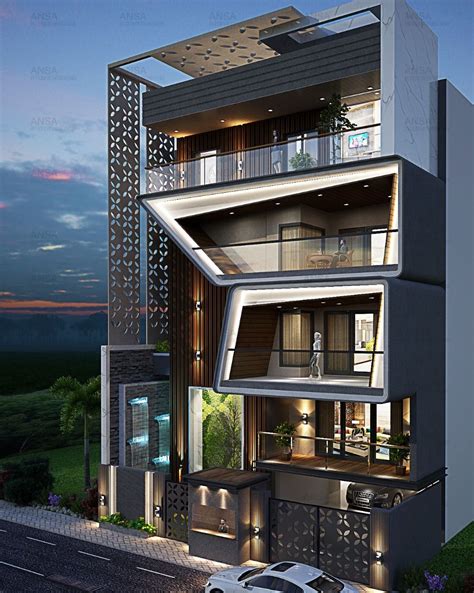 Facade Exterior - ANSA Interiors | Modern exterior house designs, Small house front design ...