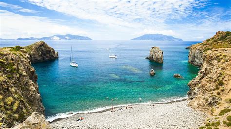 Cala Junco - small bay of Panarea - one of Aeolian Islands near Sicily (Italy). Lipari and ...