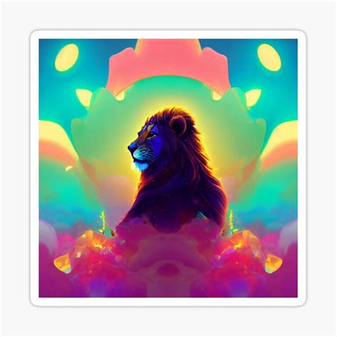 "african lion- lions face- lion king-colourfull lion-beautifull lion" Sticker for Sale by YkLhLL ...
