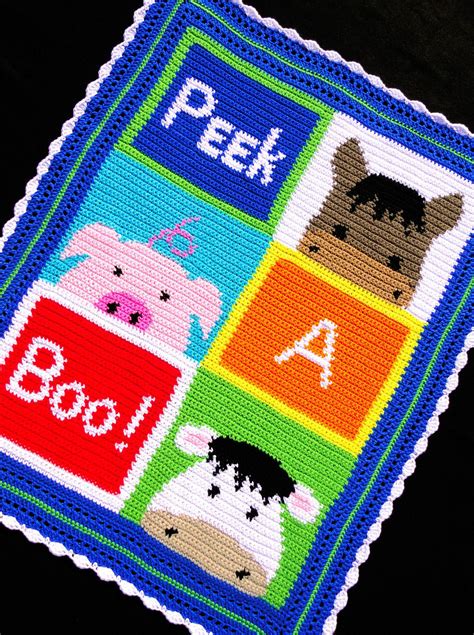 Crochet Patterns - PEEK A BOO! BARNYARD FARM ANIMALS (horse/pig/cow) *EASY* | eBay | Crochet ...