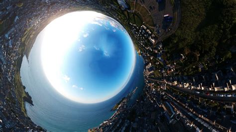 A Wonderfully Surreal 360° Landscape Panorama Created by Stitching Drone Images Together