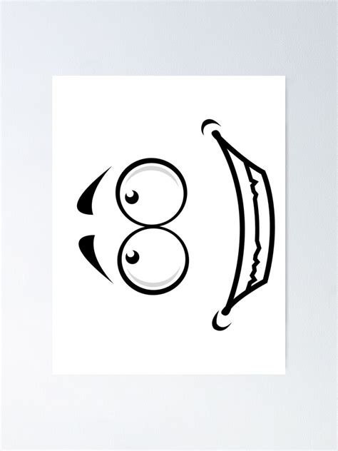 "Funny sideways smiley face" Poster for Sale by Coots89 | Redbubble