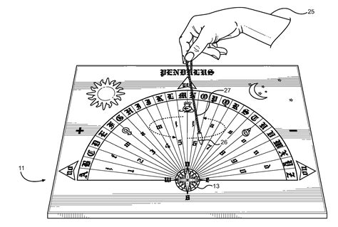 Patent US20120223478 - Pendulum Pointer and Spiritual Talking Board - Google Patents