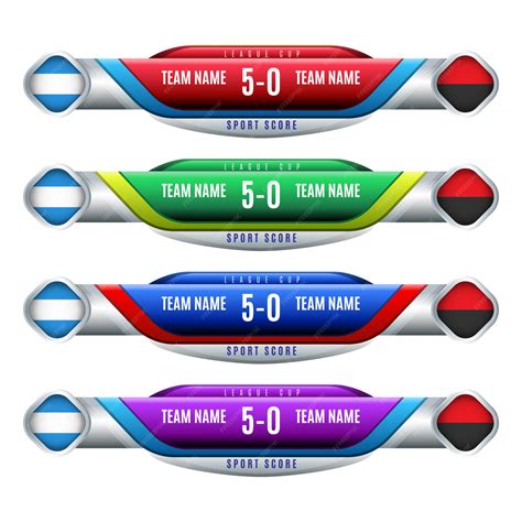 Premium Vector | Scoreboard elements design for football and soccer