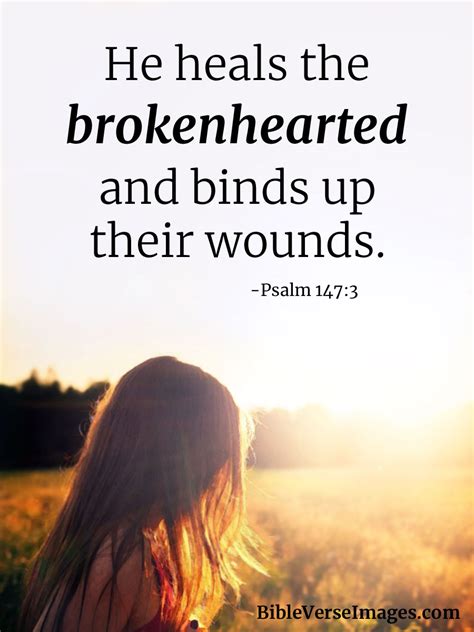 Psalm 147:3 - Bible Verse about Healing - Bible Verse Images