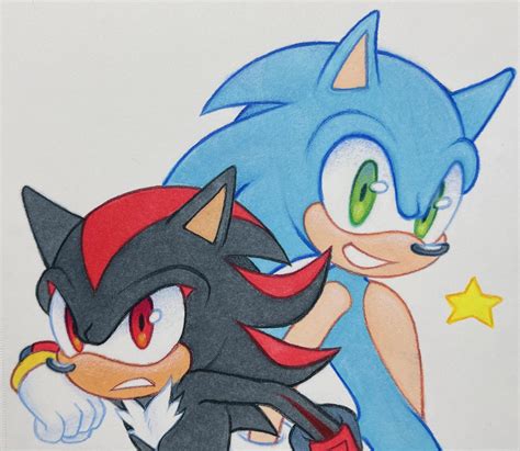 Sonic and shadow fan art (by me