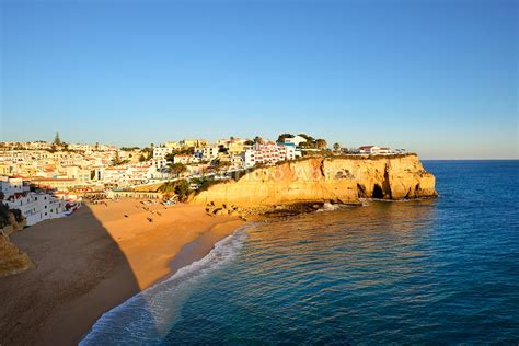 Images of Portugal | The beach and village of Carvoeiro. Lagoa, Algarve, Portugal