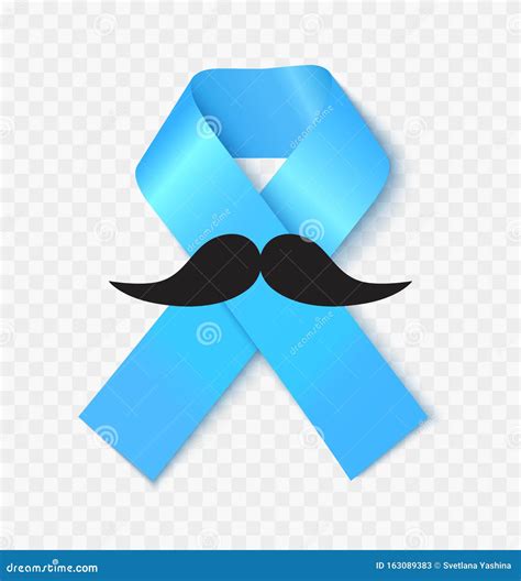 Blue Prostate Cancer Awareness Ribbon Realistic Vector Illustration Stock Vector - Illustration ...