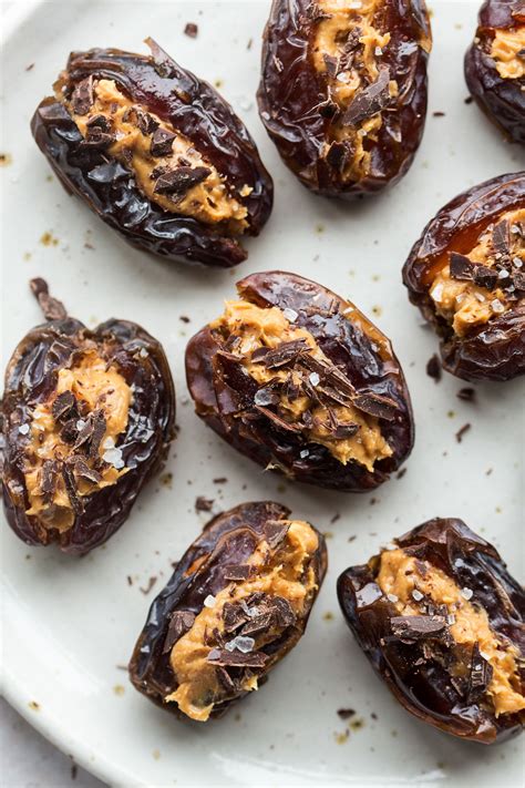 Stuffed dates with peanut butter - Lazy Cat Kitchen | Recipe | Food, Snacks, Vegan snacks