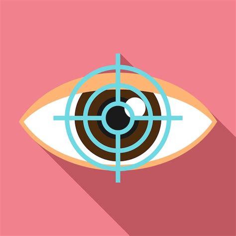 Premium Vector | Target eye examination icon flat illustration of target eye examination vector ...