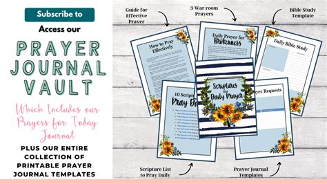 Ultimate FREE Printable Prayer Journal Template Vault | Undoubted Grace