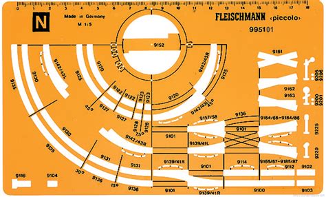 Fleischmann 995101 N Track plan stencil N «piccolo».