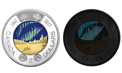 Glow-in-the-dark 'toonie' celebrates Canada's 150th / Boing Boing