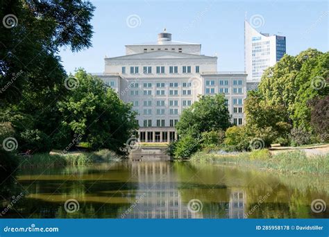 Opera House in Leipzig, Germany, View from the Park Editorial Stock ...