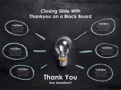 Closing Slide With Thankyou On A Black Board | PowerPoint Templates ...