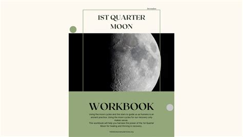 1st Quarter Moon Workbook | Holistic Recovery Services