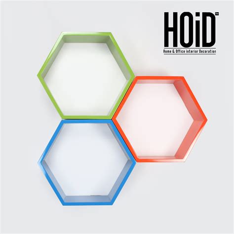 Gone! Set of 3 Hexagon Wall Shelves in Deco Colors – HOiD.pk