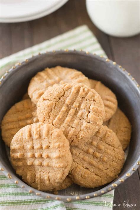 Super Simple 3 Ingredient Peanut Butter Cookies | Kristine in between