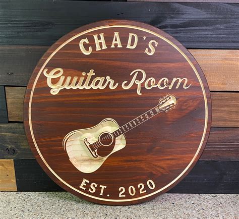 Music Sign Guitar Sign Man Cave Sign Personalized Guitar - Etsy