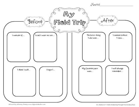 Field Trip worksheet | School field trip, Classroom writing, Field trip