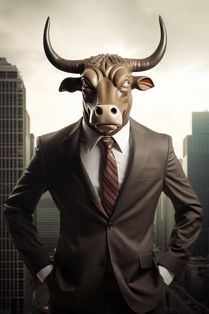 Premium AI Image | Confident BullHeaded Wall Street Manager