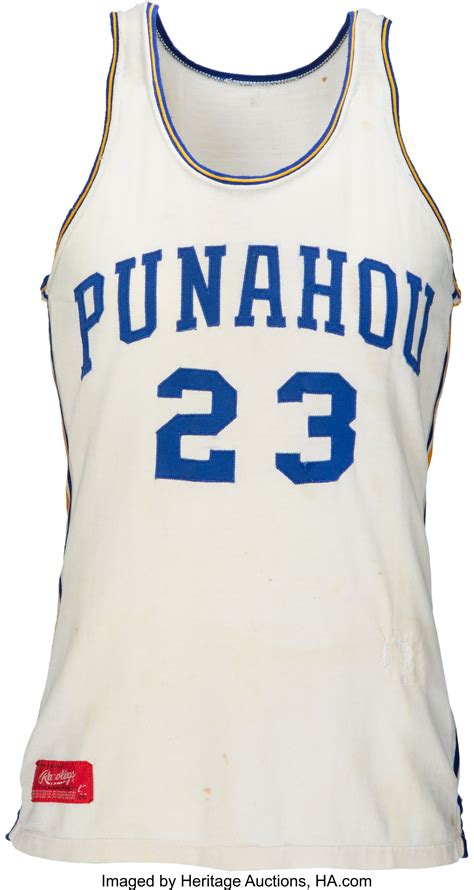 1978-79 President Barack Obama Game Worn Punahou (HI) High School | Lot ...