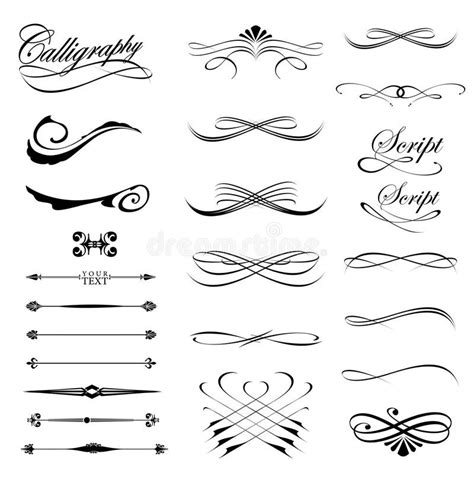 Lignes de calligraphie illustration de vecteur. Illustration du salutation - 49002567