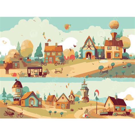 Cartoon Rural Community PNG, Vector, PSD, and Clipart With Transparent Background for Free ...