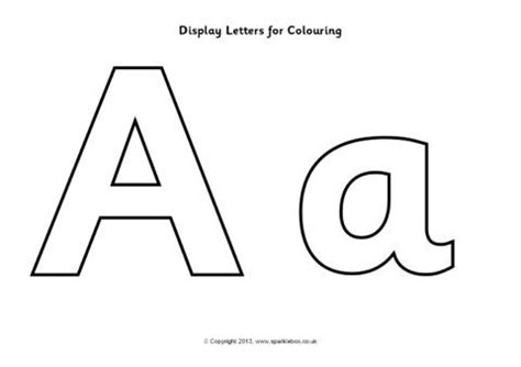 Display Letters for Colouring (SB9746) - SparkleBox | Display lettering, Instant display ...