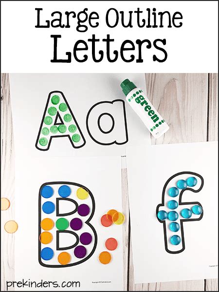 Printable Large Letter Outlines - PreKinders