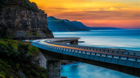 Sea Cliff Bridge along Australian Pacific Ocean coast | Peapix